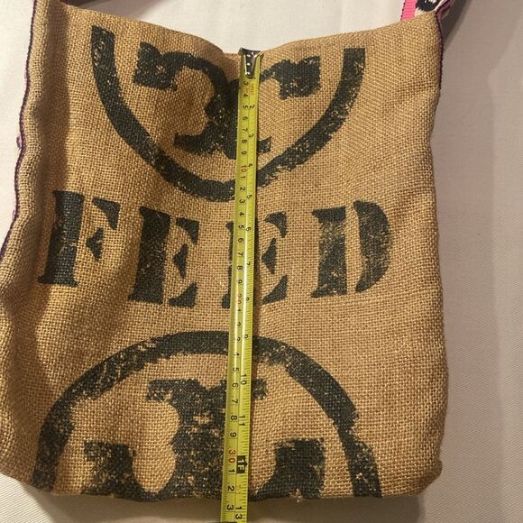 Collaboration TORY BURCH Burlap HOLT RENFREW FEED BAG Shoulder Cross Body Pink - Picture 11 of 16